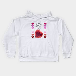 Cute and funny valentine's day with love will you be my valentine Kids Hoodie